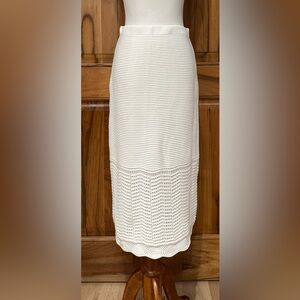 House of Harlow 1960 - Soft Cream Knit/Crochet Sweater Skirt - EUC - M